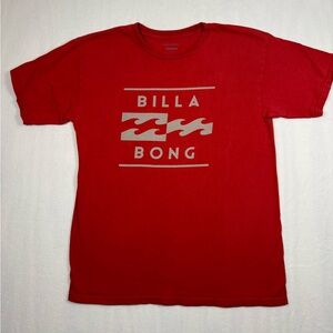 Billabong Red Short-Sleeve Logo Tee